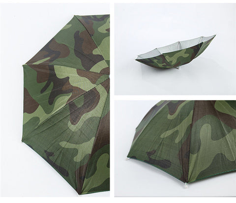 Camouflage Foldable Umbrella Hat